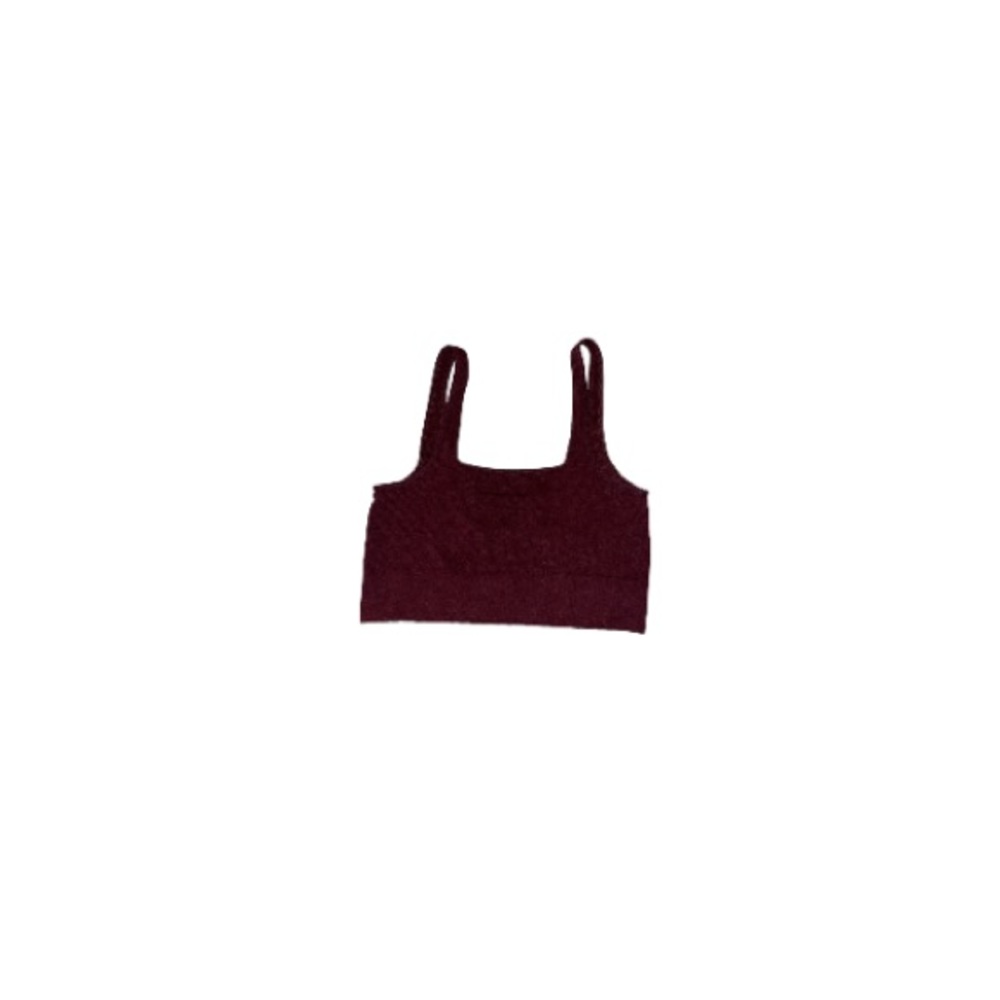 Anthropologie Maroon Waffle Knit Shelf Bra - Women’s Size XXS / XS